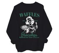 Waffles Are Just Pancakes Sweatshirt, Waffles Are Just Pancakes Ribbed for Your Pleasure Sweatshirt Black