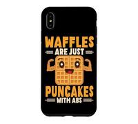 Waffles Are Just Pancakes With Abs Breakfast Waffle Case for iPhone XS Max