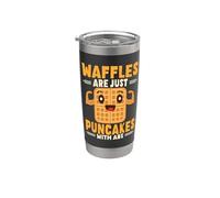 Waffles are Just Pancakes with Abs Breakfast Waffle Stainless Steel Insulated Tumbler