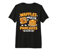 Waffles are Just Pancakes with Abs Funny Breakfast Premium T-Shirt