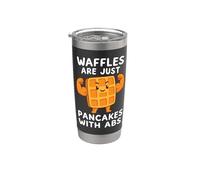 Waffles are Just Pancakes with Abs Stainless Steel Insulated Tumbler