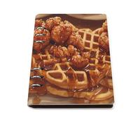 Waffles Golden Chicken 6 Ring Refillable Notebook Binder A5 Planner Book Foldable Loose-Leaf Notebooks with 90 Sheets Paper