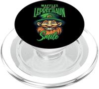 Waffles Make This Leprechaun Smile Funny Art PopSockets PopGrip for MagSafe