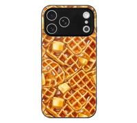 Waffles with Butter And Syrup Personalized Glass Phone Case Cover Compatible with iPhone 17/17 Air/17 Pro/17 Pro Max
