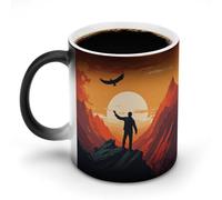 WAFICAC 11oz Coffee Mug Ceramic Color Changing Coffee Mug Sensitive Magic Lend A Helping Hand Coffee Cup Tea Cup for Women Men