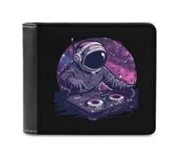 WAFICAC Astroblaster Playing DJ Player Leather Wallet Card Holder Wallets Pocket Purse for Men and Women