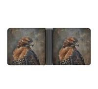 WAFICAC Fur and Feathers Mens Wallet Slim Credit Card Holder Bifold Money Clip Portable Coin Purse Gifts for Men