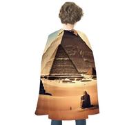 WAFICAC Halloween Adult Cape Dreaming of The Pyramids of Khufu Capes for Adult Party Capes for Unisex Cloak Red Reversible Cape