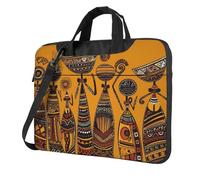 WAFICAC Laptop Bag Men Women Creative African Culture Laptop Shoulder Bag with Strap and Handle Light Computer Briefcase