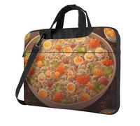 WAFICAC Laptop Bag Men Women Egg Cup Noodle Ramen Laptop Shoulder Bag with Strap and Handle Light Computer Briefcase