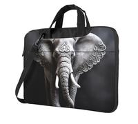 WAFICAC Laptop Bag Men Women Gray Elephant Laptop Shoulder Bag with Strap and Handle Light Computer Briefcase