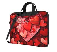 WAFICAC Laptop Bag Men Women Red Hearts Love Laptop Shoulder Bag with Strap and Handle Light Computer Briefcase