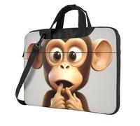 WAFICAC Laptop Bag Men Women The Silent Monkey Laptop Shoulder Bag with Strap and Handle Light Computer Briefcase