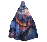 WAFICAC London Cosplay Robe Costume Hooded Cloak, Halloween Cosplay Costume Robe Cloak Cape