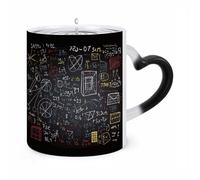 WAFICAC Mathematics and Physics Changing Mug 11 Oz HeatCoffee Mug with Ear Shape Handle Designs Funny Ceramic Mugs Personalized Novelty Cups Hot Tea Cups for Men Women Gifts
