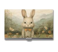 WAFICAC Sit on The Grass Business Card Holder, Metal Slim Name Card Case, Pocket Cards Holder for Women Or Men, Name Cards Booklet for Professionals, Executives