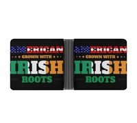 WAFICAC U.S.A. Irish Roots Bifold Wallet for Men Women Leather Wallets Compact Purse with Card Slots