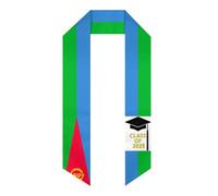 WAFICAC Vintage Eritrea Eritrean Flags Vintage Chileans Chile Flags Graduation Sash Honor Stole for Graduation Students Abroad