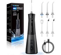 WAFLOO Water Flossers Cordless - Portable 300ML Tank, 5 Modes, 6 Tips