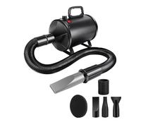 WAFOHSR 2800W Dog Blow Dryer Adjustable Speed Temperature Control With 3 Nozzles Extendable Hose For Pet Hair Grooming Vehicle Fast Drying