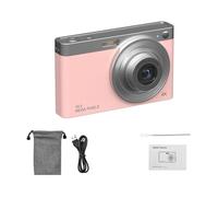 WAFOHSR 4K Digital Camera Video Camcorder 50MP 2.88 Inch IPS Screen Auto Focus 16X Zoom Built In Flash Accurate Focusing(With 32g card,Pink)