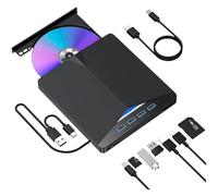 WAFOHSR 7-in-1 USB 3.0 Type-c External DVD RW CD Drive Burner Reader Player Optical For PC Laptop Desktop IMacs Easy To Use