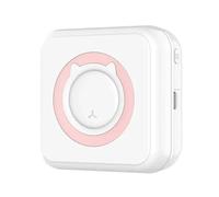 WAFOHSR Mini Printer Portable Thermal Stickers Paper Inkless Bluetooth Wireless Portable Label Printer Easy To Use(Pink)