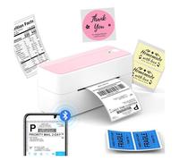WAFOHSR PM 241 BT Shipping Printer Wireless Thermal Label Printer For Small Business Compatible With Phone And Computer Easy To Use(Pink)