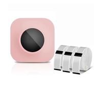 WAFOHSR Q30S Label Maker Machine Mini Pocket Bluetooth Thermal Label Printer DIY Date Sticker Label Machine Various Label Paper Easy To Use(Pink C)