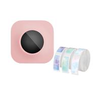 WAFOHSR Q30S Label Maker Machine Mini Pocket Bluetooth Thermal Label Printer DIY Date Sticker Label Machine Various Label Paper Easy To Use(Pink D)