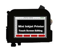 WAFOHSR Smart Handheld Mini Inkjet Printer Lable Date 12.7mm Electronic Print Machine Food Bag Tube Cans QRCode Uneven Surface Easy To Use(1 printer 5 Inks)