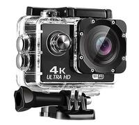 WAFOHSR Ultra HD Action Camera 4K/30fps WiFi 2 Inch 170D Underwater Waterproof Helmet Video Recording Sport Cameras Outdoor Camcorders High Resolution(White)