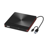 WAFOHSR USB 3.0 External Drive DVD Disc Burner Computer Mobile Burning CD Player Portable Optical Easy To Use(Red)