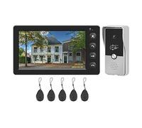 WAFOHSR Wired Video Intercom For Home Outdoor Door Phone With Screen 7 Inch Monitor Street Doorbell RFID Call Panel Two Way Audio(Internal power)