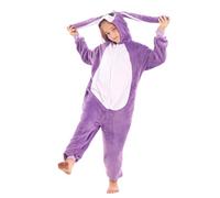WAFUNNE Animal Onesie Costume Rabbit for Kids Child Boys Girls Womens Mens Cosplay Halloween Easter Bunny Purple S