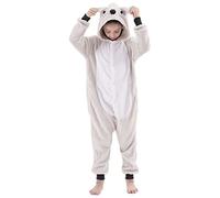 WAFUNNE Flannel Koala Bear Costume Cosplay Halloween Animal Onesie for Kids Adults Boys Girls Child