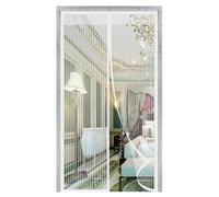 WAFWYY Fly Screen Door,Insect Protection Fly Screens for Doors Automatically Closing, Hands Free Mosquito Net Door No Gap, Keep Fresh Air,Quick InstallWithout Drilling-Weiß-B||105x210cm(41x82inch)