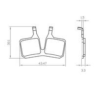 Wag Magura Mt5 E-bike Disc Brake Pads Silver