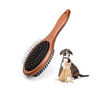 Wagably Double-Sided Pet Slicker Brush for Dogs and Cats - Professional Grooming Comb with Pins and Bristles - Ideal for Long and Short Hair - Shedding and Tangle Removal - Durable and Gentle Brush