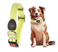 Wagably Safety Led Dog Leash for Night Walking - Glow in The Dark - Water Resistant Nylon Webbing - Lightweight and Heavy Duty - USB Rechargeable - RGB Color Changing - Suitable for All Dogs (Yellow)