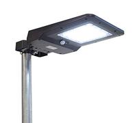 Wagan EL8586 1600 Lumen Integrated Solar Street Lamp Security Flood Light Motion Sensor Waterproof Weatherproof Dusk to Dawn Solar LED Light Lamp for Outdoor Garden Yard Path Parking Lot