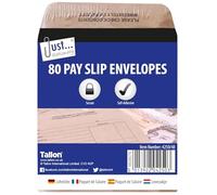 Wage Packets 100×110 mm - Pack of 80 Self-Adhesive Payslip Envelopes for Cash, Notes & Payslips