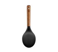 WAGENSTEIGER Silicone Rice Paddle with Wooden Handles: Non-Stick Rice Spoon, Mashed Potato Serving Spoon, Heat Resistant Cookware, Protects Surfaces with Gentle Head Design