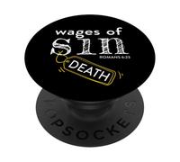 Wages Of Sin Romans 6:23 PopSockets Adhesive PopGrip