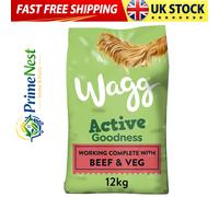 Wagg Active Goodness Complete Dry Adult Dog Food Beef & Veg 12kg