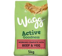 Wagg Active Goodness Complete Dry Adult Dog Food Beef & Veg 5kg (Pack of 3) - For All Active Working Dog Breeds