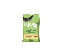 Wagg Active Goodness Complete Dry Adult Dog Food Chicken & Veg 12kg - For All Active Working Dog Breeds