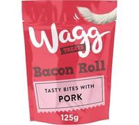 Wagg Bacon Roll Tasty Bites Pork Dog Treats 125g (Pack of 7) - Oven Baked
