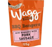 Wagg BBQ Bangers Pork Sausages Dog Treats 125g (Pack of 7) - Oven Bake