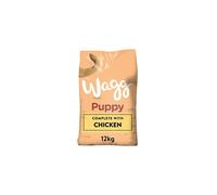 Wagg Complete Puppy Chicken & Veg Dry Dog Food 12kg - Natural, UK-Made Formula for Growing Puppies with Omega-3 & Calcium